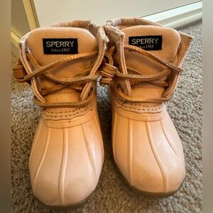 Toddler Sperry Duck Boots Sz 7 Light Pink
